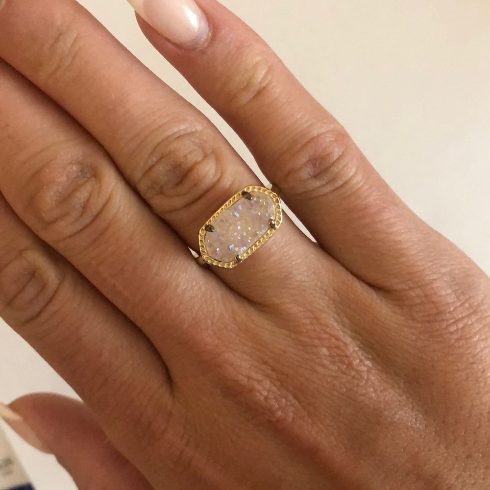 Kendra Scott Elisa Gold Iridescent Drusy Ring